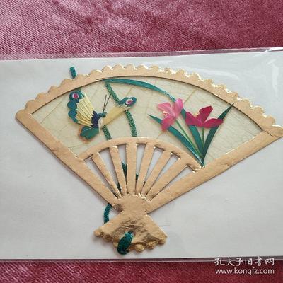葉脈+麥秸畫藝術書簽(手工制作七八十年代出口創匯產品)